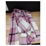 Binshre Womens Plaid Shacket Jackets Fall Fashion 2022 Long Sleeve Button Down Flannel Shirt for Women Pink S US 4-6