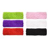 PPhtony 80s Crochet Headbands 6Pcs Colorful Retro Stretch Knitted Hair Bands Accessories for Women Girls Teens Halloween Dress Up Party Costume (Mixed Color)