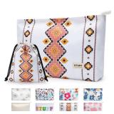 WLLWOO WLLWOO 2pcs Travel Make Up Bags-Cosmetic Bag Nylon Waterproof Large Wide Zipper Coin Purse Travel Toiletry Small Makeup Pouch For Women