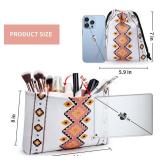 WLLWOO WLLWOO 2pcs Travel Make Up Bags-Cosmetic Bag Nylon Waterproof Large Wide Zipper Coin Purse Travel Toiletry Small Makeup Pouch For Women