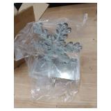 Hooqict Glitter Snowflake Stocking Holder for Mantel Silver Metal Christmas Stocking Holder Snowflake Stocking Hanger for Christmas Fireplace Decorations Xmas Holiday Supplies