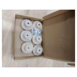 uxcell 6Pcs Round Wood Drawer Knob, 1 5/8\" Diameter Flat Round Dresser Knobs Wooden Knobs with Screws for Furniture Drawer Dresser Wardrobe Cupboard