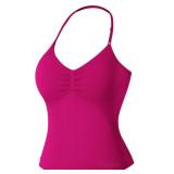 VOYJOY Impact Longline Strappy Top Workout Tank Tops for Women Impact Gym Sports Bra Camis Rose S