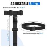 2 Pack Luggage Straps for Suitcases, Luggage Straps to Connect Two Suitcases, Adjustable T-Type and Normal Suitcase Straps for Connect 3 Luggage Together (Black)