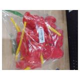 ALINK 12 PCS Fire Hydrant Cups with Lids and Straws for Fire Party Decorations, 10 oz Plastic Kids Party Favor Cups, Firefighter Firetruck Birthday Party Decorations, Red Dog Party Supplie