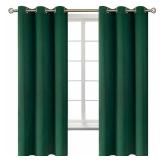 BGment Christmas Blackout Curtains - Grommet Thermal Insulated Room Darkening Bedroom and Living Room Curtains, Set of 2 Decorative Curtain Panels (42 x 63 Inch, Emerald Green)