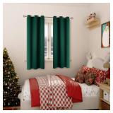 BGment Christmas Blackout Curtains - Grommet Thermal Insulated Room Darkening Bedroom and Living Room Curtains, Set of 2 Decorative Curtain Panels (42 x 63 Inch, Emerald Green)