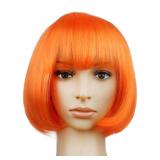 BinaryABC Halloween Bob Wigs,Cosplay Wigs,for Halloween Costume Dress up Party Decorations Supplies (Orange)