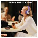 INFURTURE USB C Headphones with Mic,Volume Control,Tangle-Free Plaiting Line,Wired Headphones Type c,Lightweight Foldable for iPhone 17/16/15 Headphone Series/Tablet/School/Travel/Sports/Audiobooks