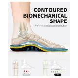 WalkHero Heavy Duty Orthotics Insoles, Plantar Fasciitis High Arch Support Shoe Inserts for 220+lbs, Remain Comfortable After Standing All Day (Mens 4-4.5 | Womens 6-6.5, Coral Green)