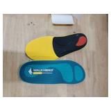 WalkHero Heavy Duty Orthotics Insoles, Plantar Fasciitis High Arch Support Shoe Inserts for 220+lbs, Remain Comfortable After Standing All Day (Mens 4-4.5 | Womens 6-6.5, Coral Green)