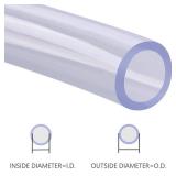 DERNORD PVC Tubing 3/4\"ID X 1\"OD Flexible Clear Vinyl Hose 5 Feet for Food Grade