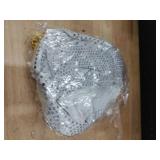 Kids Dance Hip Hop Jazz Costume Boys Sequin Vest Hat Sunglasses Set for Dance Party 6-7 Years Silvery