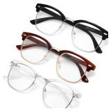 racico Blue Light Glasses for Men & Women - Mixed Material + Metal Frames with UV Protection Coating