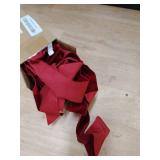 Meseey 12 Pcs Burgundy Candlestick Decoration Bows Candle Holder with 5X13.5 Inch Decorative Velvet Bows for Bridal Showers, Birthdays Centerpieces Table Decor(Burgundy)