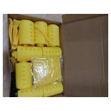 WILLBOND 141 Pieces Hair Rollers Set Include 60 Plastic Hair Rollers(Yellow,6 Sizes)