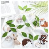 Woodland Ocean Mobile for Crib Jungle Baby Nursery Mobiles Forest Safari Toys for Crib Animals Woodland Nursery Decor for Baby Boys Girls Toys Room Decor (Land Animal)