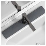 Yinoos 23.6\" x 4\" Stone Faucet Mat for Kitchen Sink, Quick Drying Diatomite Sink Tray, Faucet Sink Splash Guard for Prevents Moisture Buildup (Dark Gray)