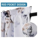 H.VERSAILTEX Valance for Kitchen Windows/Bathroom/Living Room/Bedroom Blackout Window Valance Thermal Insulated Rod Pocket Valance Curtains, 52\" W x 18\" L, 2 Panels, Bluestone and Taupe