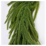 Melorca&Guilla Norfolk Pine Garland,1Pcs 6ft Real Touch Norfolk Pine Garland Realistic Christmas Garland for Christmas Decorations (1, 6ft-001)