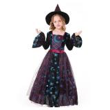 Seasons Girls Light Up Deluxe Moonlight Witch Costume (S(4-6))