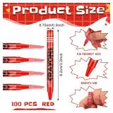 Tenceur 100 Pcs Single Color Crayons Bulk Crayons Coloring Party Favors Pastels Set for Adults Teacher Painting Classrooms Groups Party Art Gifts Supplies(Red)