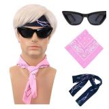 Deifor Platinum Blonde Straight Synthetic Men