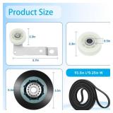 Upgraded 4392067RC Dryer Repair Kit, 4392067 Dryer Maintenance Kit with WPW10314173 Drum Roller & 661570V Belt & 279640 Idler Pulley&279640 dryer idler Suitable for maytag kenmore whirlpool Dryers
