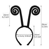 meekoo 2 Pcs Butterfly Antenna Headband Book Character Costume Hair Band for Halloween Parties Accessory(Black,Butterfly Antenna)