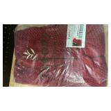 60 inch Christmas Tree Skirt: Large Tree Skirt for 9ft Tree, Cable Knit Wine Red Tree Skirt, Vintage Tree Skirts, Rustic Farmhouse Christmas Decorations