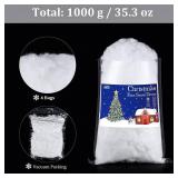 Ruisita 4 Bags Christmas Fake Snow Artificial Snow 35.3 Ounces Fluffy Snow Fiber for Snow Blanket, Christmas Tree Decoration, Holiday and Winter Displays