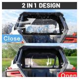 StarknightMT RZR Pro XP Soft Rear Windshield Compatible with 2020-2025 Polaris RZR Pro XP/ Turbo R Waterproof Clear Back Dust Panel Back Window with Zipper