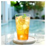 Amazing Abby - Cafely - 24-Ounce Plastic Tumblers (Set of 8), Plastic Drinking Glasses, Restaurant-Style Tumblers, Commercial-Grade Cups, Stackable, BPA-Free, Shatter-Proof, Dishwasher-Safe, Clear