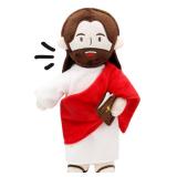 Yelakey Jesus Plush Speaks 20 of Bible Verses and 3 of Bible Music Jesus Stuffed Doll to Teach Suitable for Church Sunday School Religious Easter (RED)