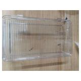 Isaac Jacobs Small Stackable Organizer Bin (10.75â x 6.5â x 2.4â) w Hinged Lid Clear Storage Box Home Office School Fridge Bathroom Kitchen Pantry Container BPAFree Food Safe (Small Cle