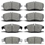 evkingauto D1340 D1341 8pcs Front Rear Ceramic Brake Pads Sets Fit For 2012-2015 For Mercedes-Benz C250,2008-2012 For Mercedes-Benz C300