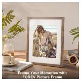 TOFOREVO 11x14 Picture Frames Set of 6 Rustic Wood Grain Photo Frame for Gallery Wall Mounting