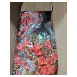 MARTINE MALL Artificial Fall Flowers for Outdoors, 4 PCS Fall Flowers Artificial for Decoration Faux Flower for Outdoor Planters, UV Resistant Fake Autumn Petunias Fake Mums for Porch Patio (Orange)