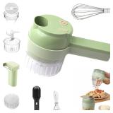 5 in 1 Electric Vegetable Chopper, Smart Kitchen Appliances, Mini Handheld Vegetable Chopper Set, Electric Vegetable Cutter with Egg Beater and Clean Brush