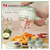 5 in 1 Electric Vegetable Chopper, Smart Kitchen Appliances, Mini Handheld Vegetable Chopper Set, Electric Vegetable Cutter with Egg Beater and Clean Brush