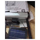 Automatic Chicken Coop Door Solar Powered,4 Modes Auto Chicken Door Solar,LCD Display Chicken Door with Timer & Light Sensor,Anti-Pinch & Weather Proof Coop Door with Remote Control (Silver) (used)