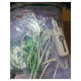 BRILLIO Electric Heated Blanket 72\"x84\" Full Size Coral Fleece - 4 Heat Settings & 10H Auto Shut Off for Safe Overnight Use, Fast Heating, Machine Washable for Bed, Couch, Office - Light Purple