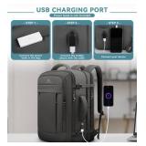 60L Extra Large Travel Laptop Backpack,3XL Expandable Carry On Backpack for Men, Big Capacity Heavy Duty Business Suitcase Daypack Bag Fits 18.4-19 Inch Laptops, Travel Gifts for Men Women, Black