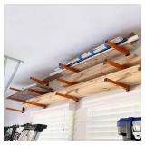 Ultrawall Wall Mount Wood Organizer and Lumber Storage Metal Rack with 3-Level - Indoor & Outdoor Use, 4 Pack