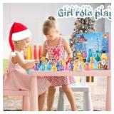 Advent Calendar for Girls Princess Deformation Toy 24 Days Countdown Calendars Princess Transformable Toys and Decorate Ideal for Christmas Countdown and Fun Play Party Favor, Xmas Gifts, Classroom Pr