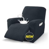 MAXIJIN Waterproof Recliner Covers for Large Recliner 3 Pieces Oversized Recliner Chair Covers, Washable Lazy Boy Reclining Slipcovers with Pockets for Pet, Kids (XL Recliner, Dark Gray)
