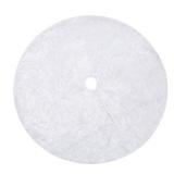 Sattiyrch Faux Fur Christmas Tree Skirt 36\",White Xmas Decorations for 6ft Christmas Tree (White, 36in)