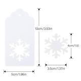 Christmas Gift Tags with String Attached - 100Pcs Snowflakes Paper Tags Christmas Tag, Paper Gift Hang Tags for DIY Crafts, Xmas Present