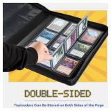 9-Pocket Toploader Binder, Clovecat Premium Card Bookï¼ Holds 252 Trading Card with 20 Removable Top-loader Sleevesï¼PU Card Holder Folders,Card Album for MTG, TCG, Yugioh, Game & Sports Cards