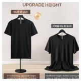 Mannequin Torso, 30 to 41 Inch Height Adjustable Shirt Display Stand for Vendors Shop Graduation Party, Stable Ease Assembly Dress Form Clothes Garment Rack, Jacket Coat Hanger Stand, Black